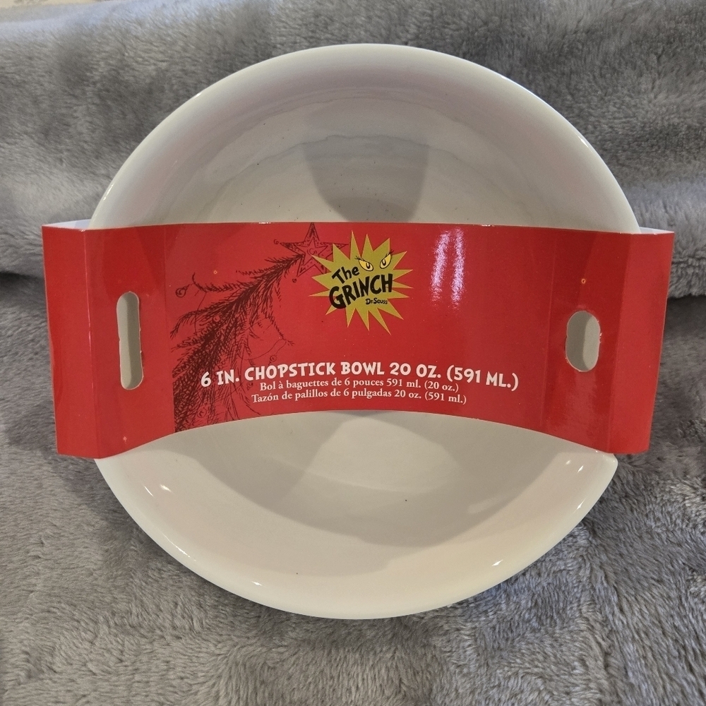 Dr. Seuss The Grinch 6 Inch Ramen and Chopsticks Bowl 20oz. NWT - Picture 2 of 7